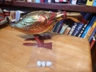 VERY NICE Vintage 1920'S MARX TIN LITHO WIND UP GOLDEN GOBBLING GOOSE with EGGS