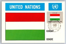 UN 1980 Flag Series Hungary FDC Maxi Card
