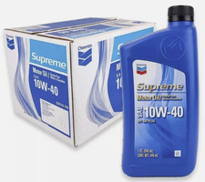 Chevron Supreme 10W-40 Synthetic Blend Motor Oil, Case of 12 - 1 Quart Bottles 23.12 per gallon
