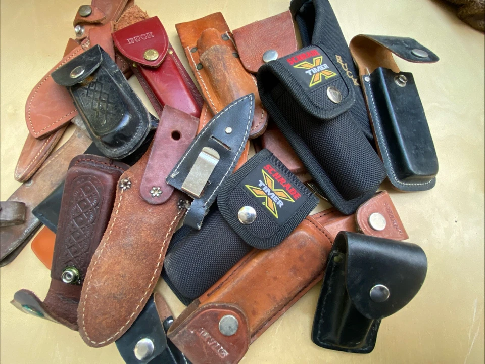 gran lote 23 fundas de cuchillos para diferentes tamaños diferentes tipos de cuchillos Foto 3 de 4