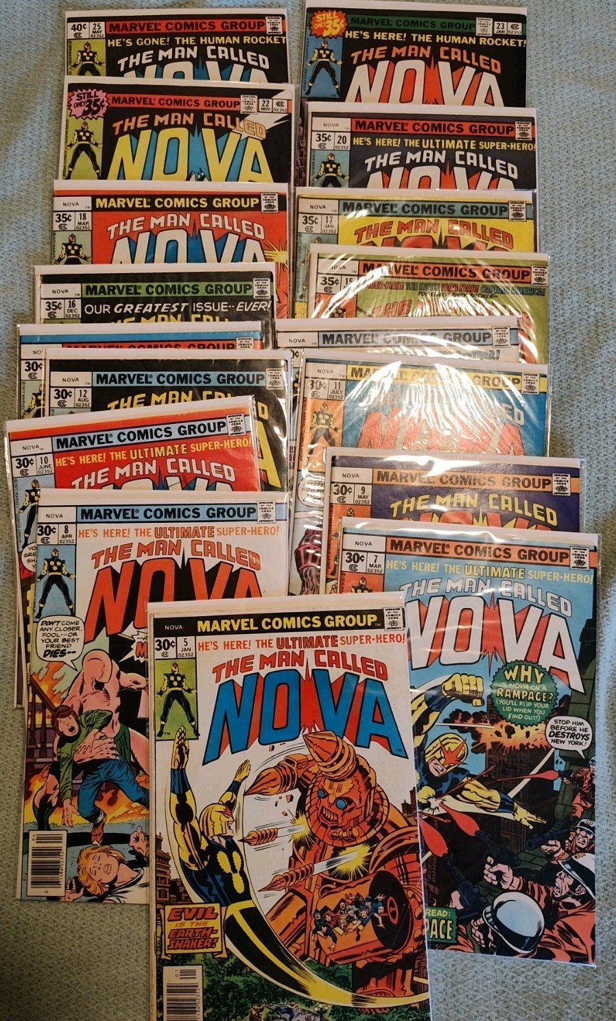 Nova # 5 7-18 20 22 23 25 (Marvel 1976) Comic Lot Of 18