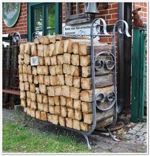 Gro&szlig;er Kaminholz St&auml;nder Schmiedeeisen Raumteiler