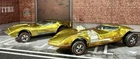 Lot Of 2 Vintage Gold 1969 Hot Wheels Redlines - Twin Mill & Torero