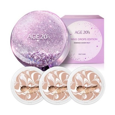 AGE 20's Shining Drops Edition Essence Cover Pact Case + Refill 3p Set