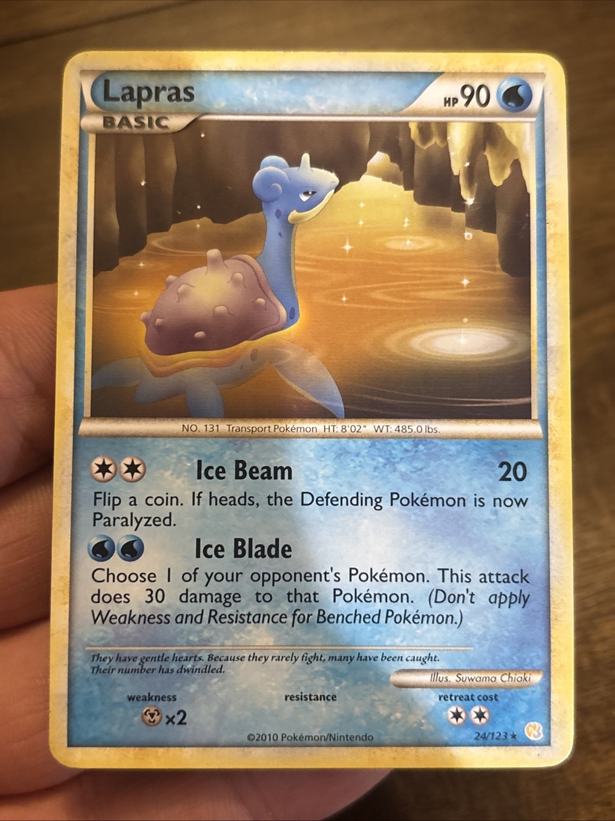 Pokémon TCG Lapras Heartgold Soulsilver 24/123 Regular Rare 2010 Mid Era Fire