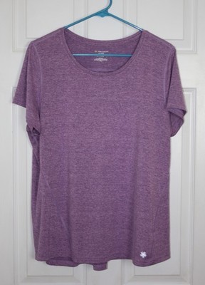 Tek Gear DryTek T Shirt Womens XL Purple Heathered Athletic Moisture Wicking