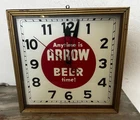 Vintage Arrow Beer Advertising Clock Bar Sign