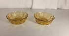 VTG ANCHOR HOCKING AMBER GLASS FAIRFIELD SALAD / SERVING BOWLS, 6" EUC