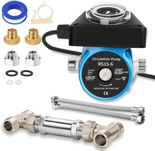 Hot Water Recirculating Pump Kit for Tank Water Heaters – 100W Circulation Pump 