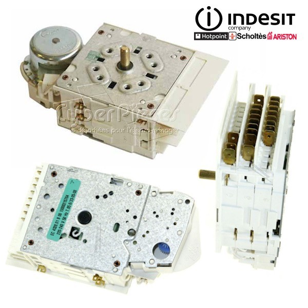 Programmateur INDESIT C00043429 minuterie rotative cycles fluides