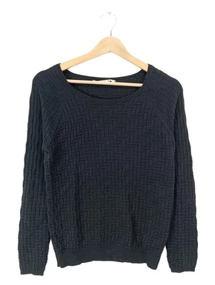 STRADIVARIUS Pull tricoté Dames Pull T EU 38 noir style décontracté - Photo 1/4