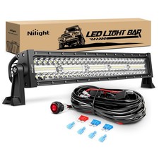 Nilight 22" 480W Triple Row LED Light Bar Flood Spot Combo Off Road Waterproof