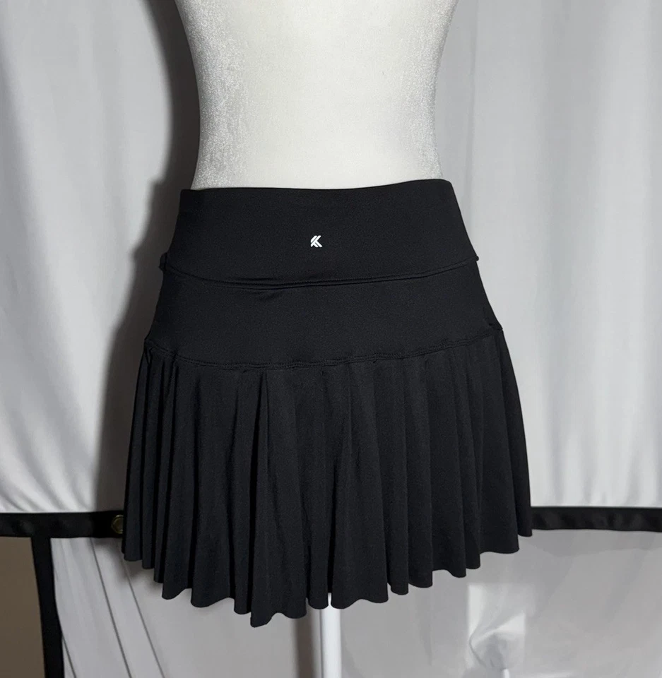 Mini Skort Kyodan para Mujer Negro Plisado Talla M Golf Tenis Pickleball Bolsillo Foto 2 de 4