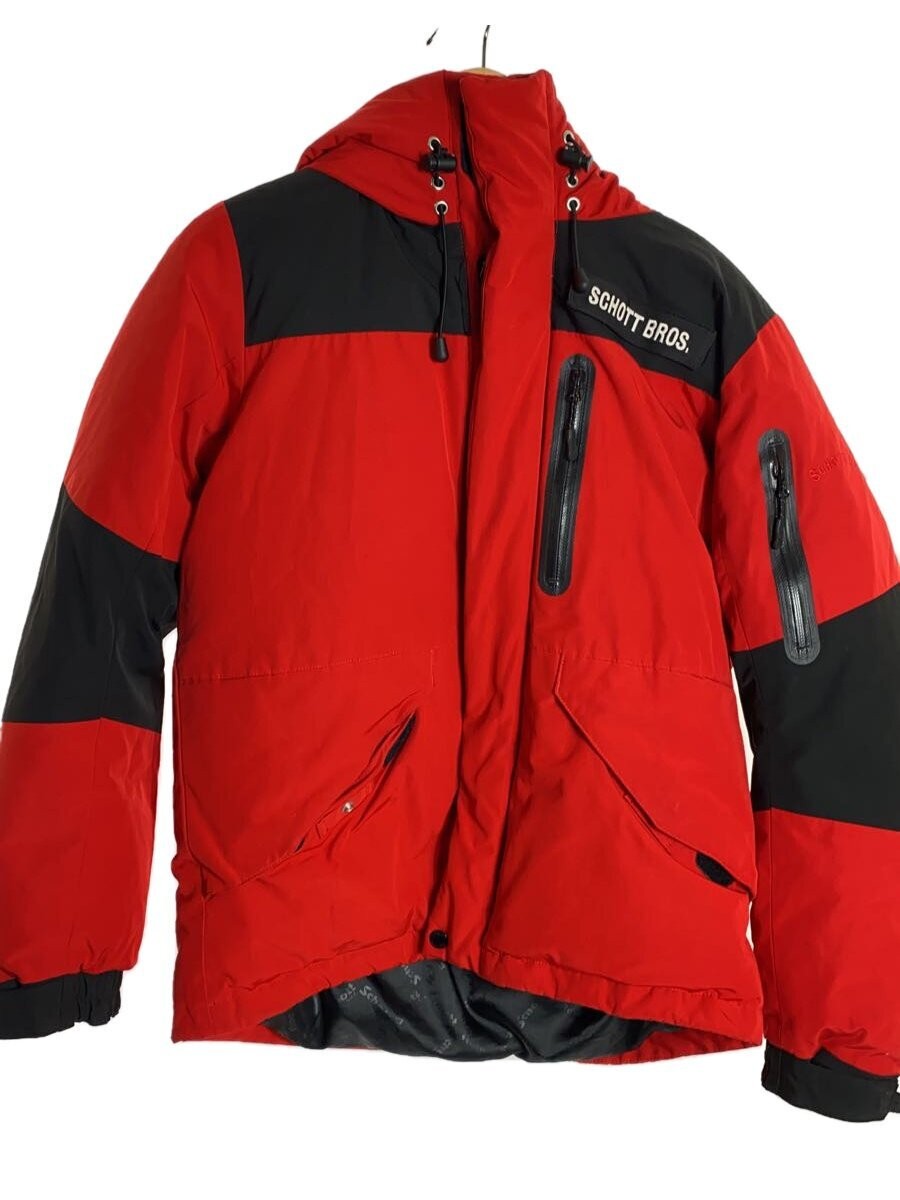 Schott Down Jacket M Red Polyester Solid - image 1