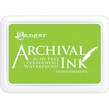 AIP52531 Archival Ink Pad 0 Vivid Chartreuse Green Permanent Stamping Ink Tool