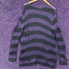 NWOT Killstar Hazed Out Knit Striped Sweater ...
