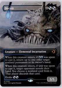 Deceit (Borderless) #293 Lorwyn Eclipsed MTG Mythic