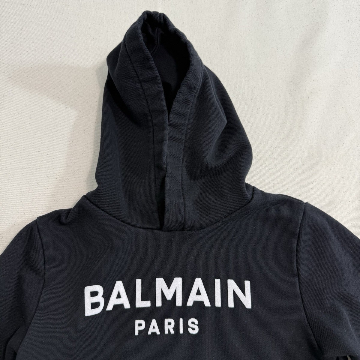 BALMAIN Mサイズ クリーニングします Balmain Kids Logo Printed Hoodie Sweatshirt Size 4A | eBay