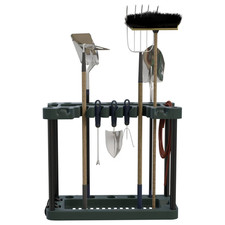 Garden Tool Organizer - Portable Rolling Utility Rack With Wheels Holds 40 Yard Garden Tool Organizer - Portable Rolling Utility Rack With Wheels Holds 40 Yard