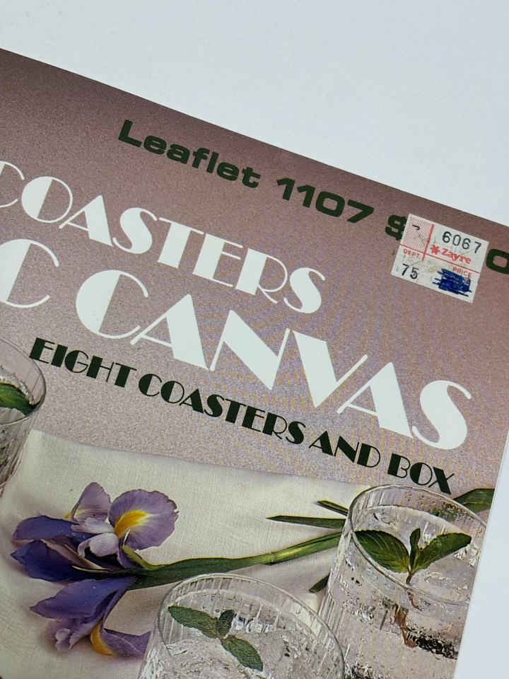 Leisure Arts Floral Coasters in Plastic Canvas 8 Designs Leaflet 1107 - Image 2 of 3