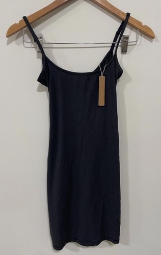Skims Fits Everybody Long Slip Dress: Size S Onyx AP-SLP-0651