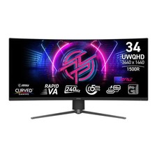 34" MSI MPG 346CQRF X24 UWQHD 240Hz Adaptive Sync Curved Gaming Monitor, 3440x14