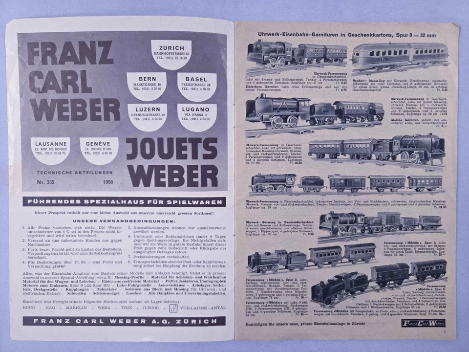 2 CATÁLOGOS FRANZ CARL WEBER-1950+1951-MARKLIN,FLEISCHMANN,LIONEL,KIBRI,WESA,MÁS Foto 3 de 4