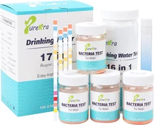 17 in 1 Drinking Water Test Kit for Well & Tap, 4 Coliform Bacteria Tests + 100