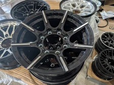  16" 8 LUG ALUMINUM TRAILER WHEEL 8-LUG ON 6.5 INCHES  - Black