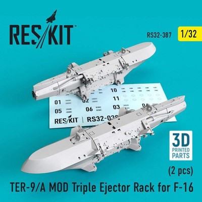 ResKit RS32-0387 1:32 TER-9/A MOD Triple Ejector Rack für Lockheed-Martin F-16 (