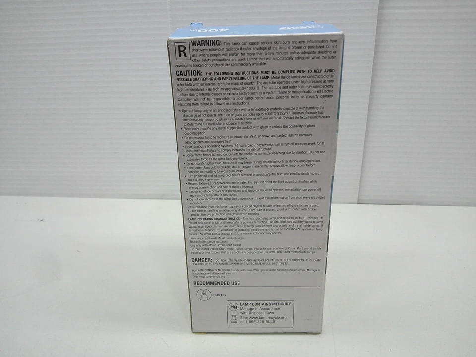 NEW Feit Electric 400-Watt Clear Metal Halide Probe Start ED28 Shape - Image 3 of 4