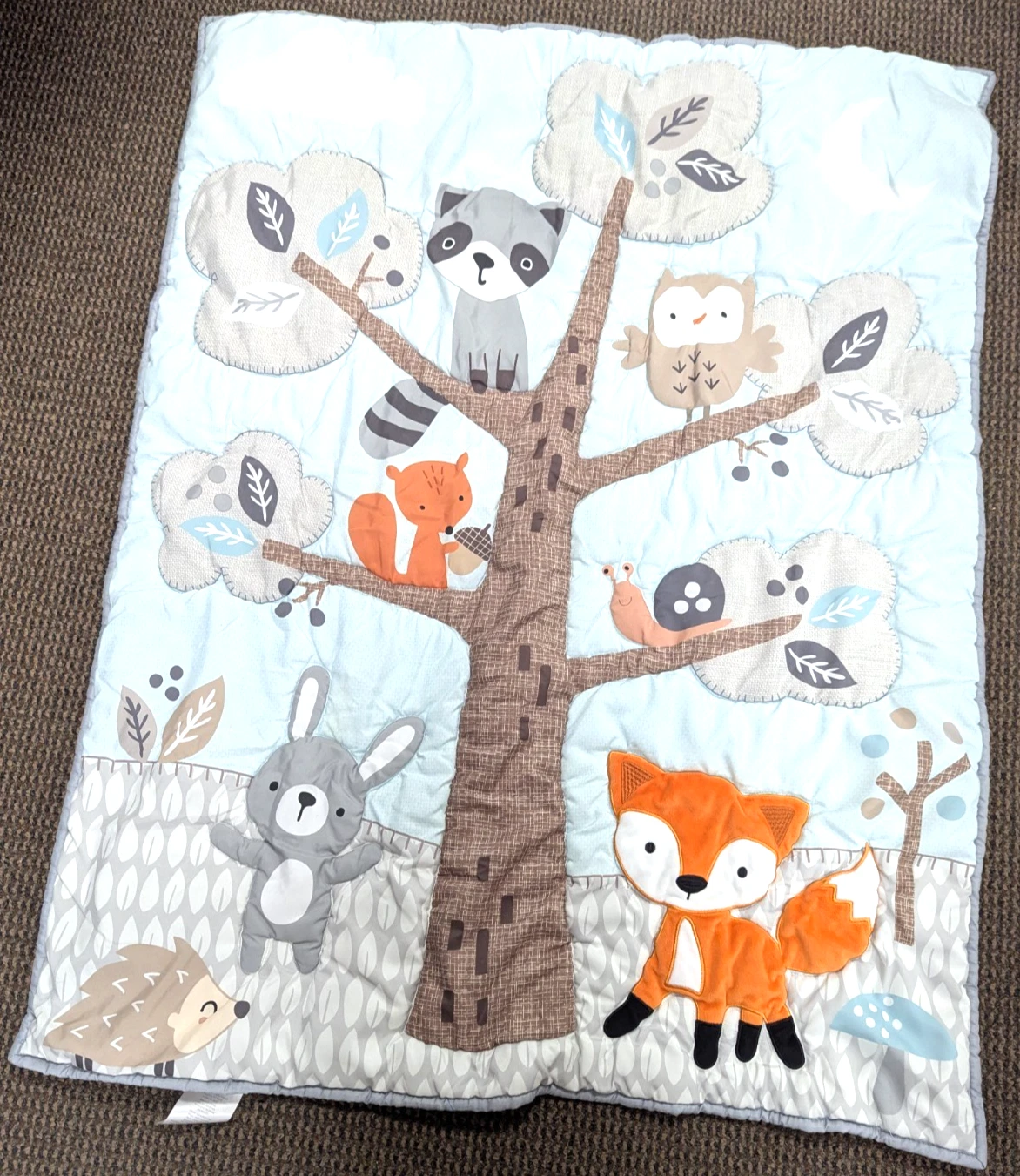 Lambs & Ivy Woodland Fox Baby Comforter Blanket Nursery Forest Animals Bunny Fun
