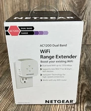 NETGEAR AC1200 WiFi Range Extender White Model #EX6110-100NAS NEW Unopened Box