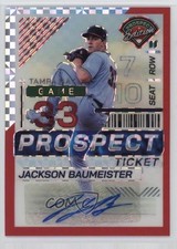 2024 Prospect Edition Red Power Prizm Signatures /99 Jackson Baumeister Auto 8d2
