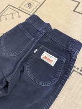 Vintage 70s Levi&rsquo;s Dark Blue Corduroy Pants Bellbottom Flare Kids Size 4