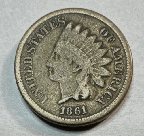 1861 Indian Head Cent Fine 1220
