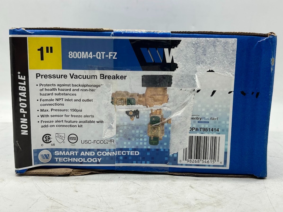 Watts 1 in. Anti-Siphon Pressure Vacuum Breaker Backflow Preventer Freeze Sensor