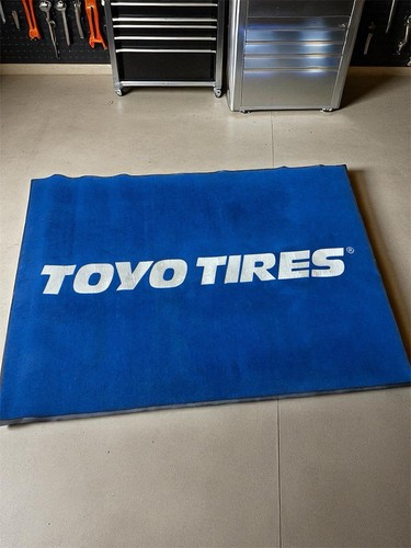 TOYO TIRES 68”X48” Shop Rug Mechanics Garage Mancave NASCAR Tire Shop Advertise