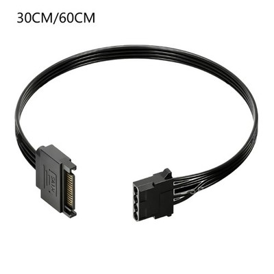 4Pin Male To 15Pin Power Cable 15Pin Extension Cord Hard Drive Disk Power