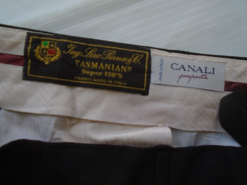 Canali Loro Piana Tasmanian Super 120'S Herren Anzughose Größe 32 x 29 schwarz - Bild 2 von 7