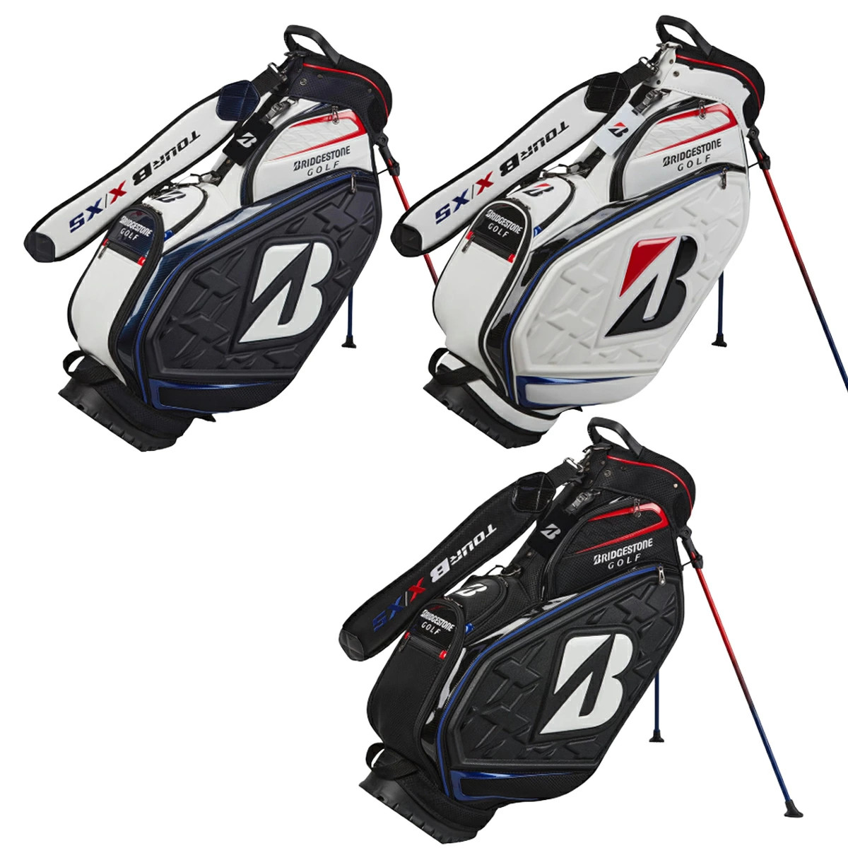 BRIDGESTONE Tour Replica Stand Golf Bag CB2602 White 4kg 9.5inch