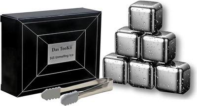Das Tookii Whiskey Stones 6 Pack, Metal Reusable Ice Cubes, High Cooling Technol