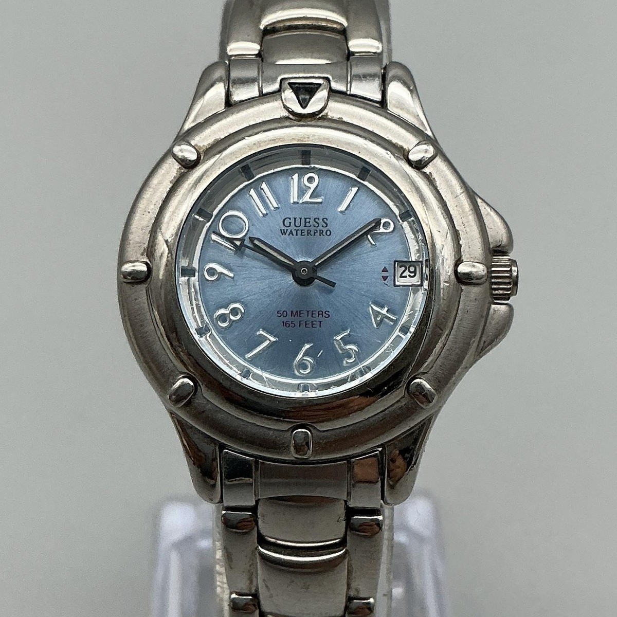 GUESS Waterpro Women’s Silver Tone Crystal Bezel Bracelet Watch Needs Battery Guess WaterPro Women main image 4