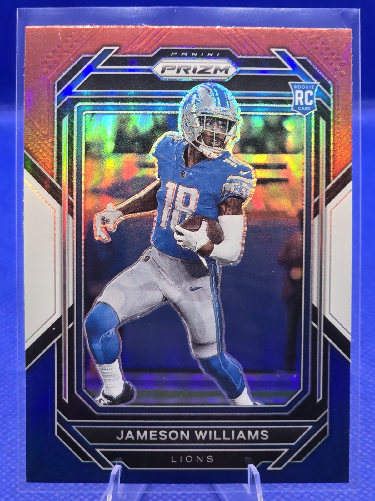 🔥 2022 Panini Prizm Jameson Williams #311 Red White & Blue Prizm Lions 🔥
