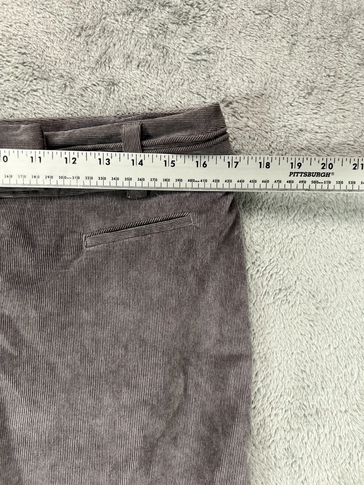 Pantalones de vestir New Directions para mujer 8 gris pana pierna recta 34X32 Foto 4 de 4