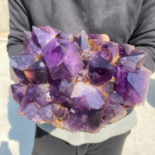 8.2lb Large Natural Amethyst geode quartz cluster crystal specimen Healing - Picture 3 of 11