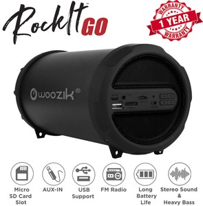 loud bluetooth speaker portable wireless boombox aux rechargeable stereo system