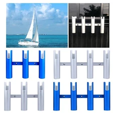 Aluminum Boat Fishing Rod holders 3/4 Tubes Fishing Rod Pod Blue/ Silver/Red