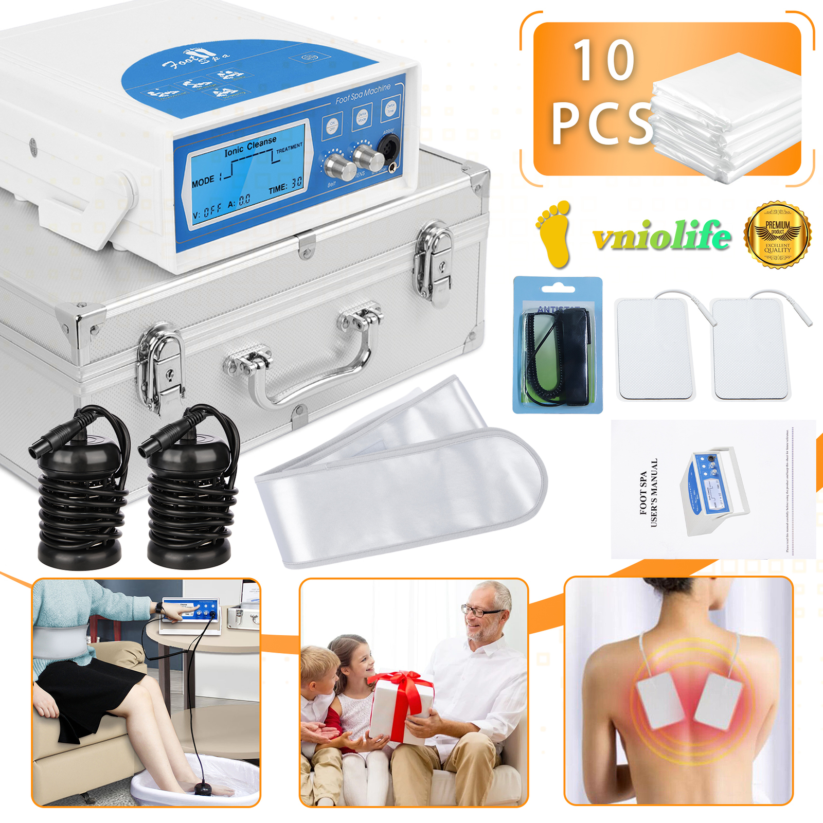 Durable Ionic Detox Foot Spa Bath Machine Ion Cleanse System
