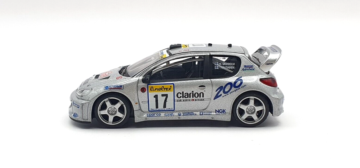 PEUGEOT 206 WRC 2000 Monte Carlo 1/64 模型 CM's 1/64 PEUGEOT 206 WRC 2000 Monte Carlo #17 diecast model